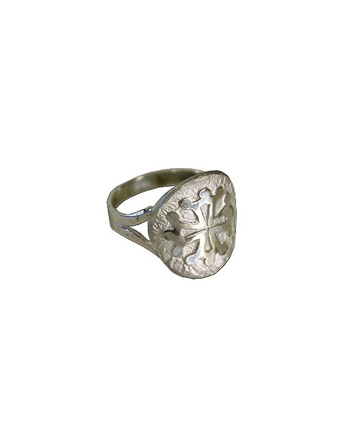 bague croix occitane argent
