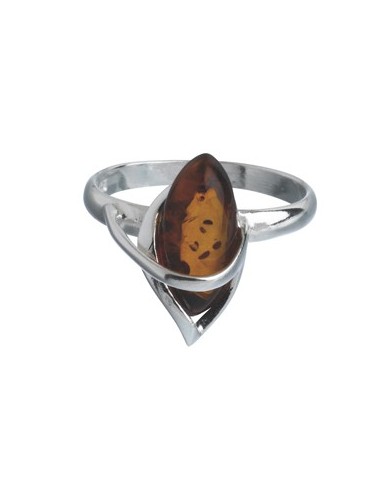Bague Ambre Argent  taille 54