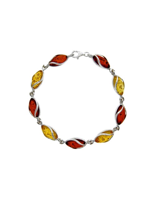 bracelet ambre argent