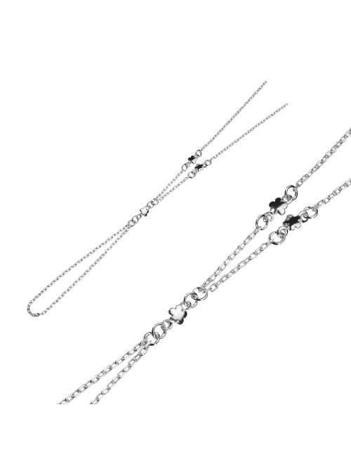 bracelet bague fleurs