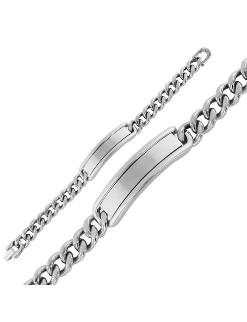 bracelet acier identité