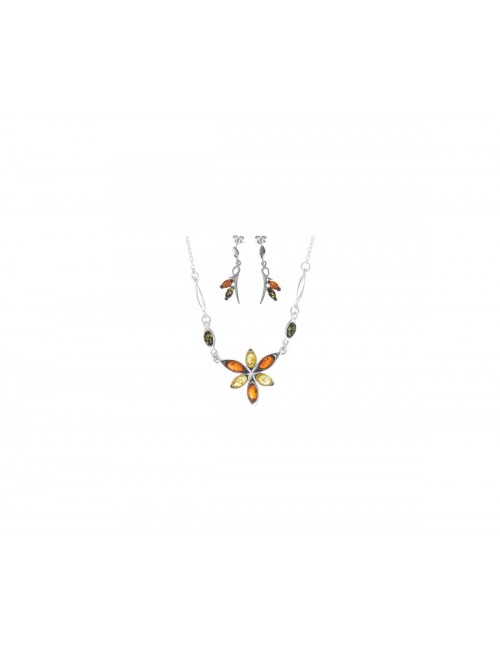 parure fleur d'ambre