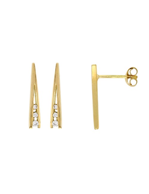 boucles d'oreilles en or et diamants
