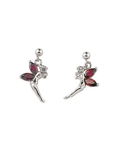 boucle d'oreille elfe grenat