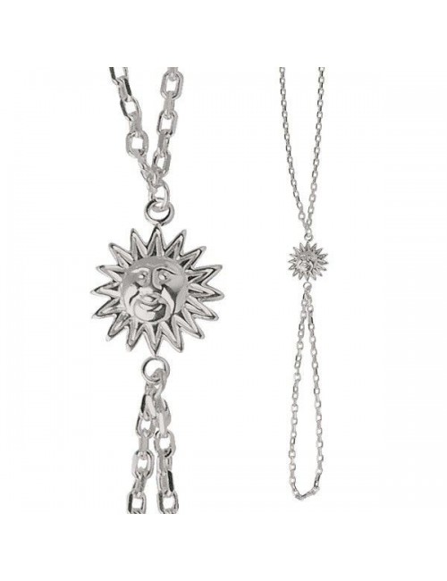 bracelet bague soleil en argent
