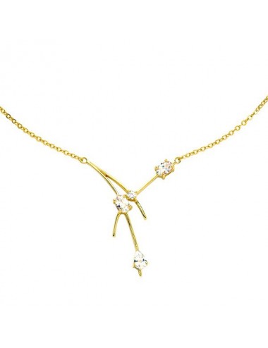Collier plaqué or avec oxydes de zirconium