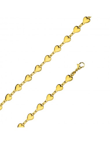bracelet coeurs plaqué or